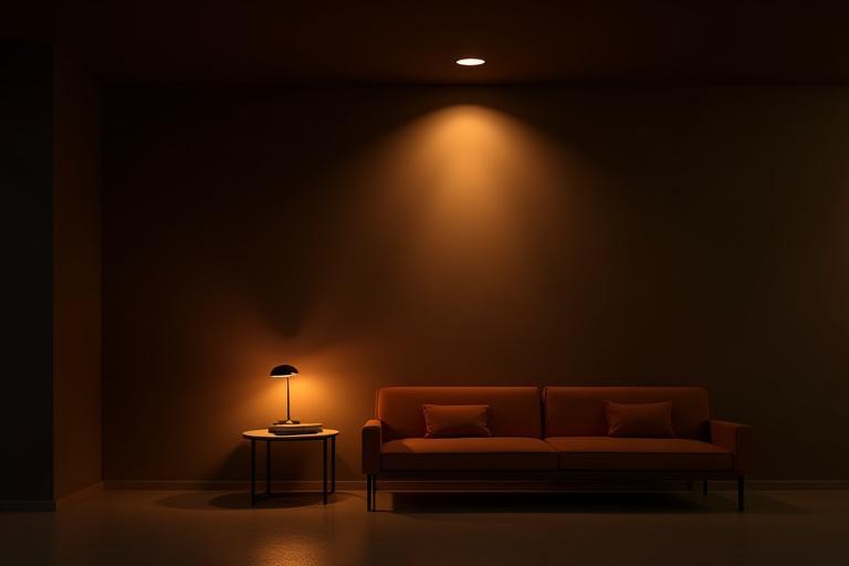 A beautifully lit room demonstrating ambient, task, and accent lighting with warm and inviting tones.